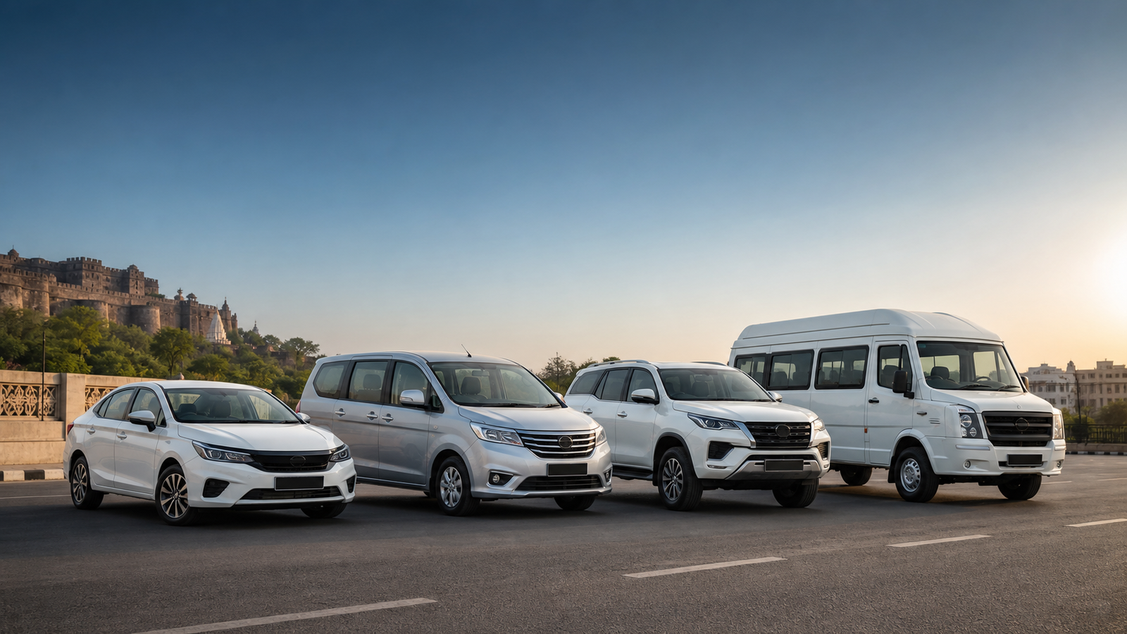 Madar Tours and Travels taxi fleet in Jhansi